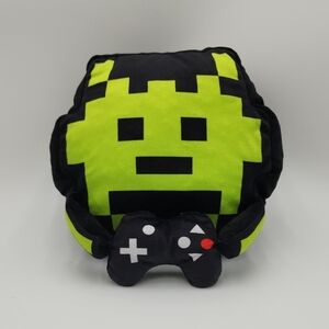 BMI Gamer Retro Gaming Plush Pillow - Black and‎ Green